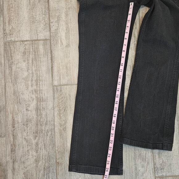 Spanx Bootcut Jeans Womens Size M Black Pull On Stretch Denim Slimming Comfort - Picture 5 of 11